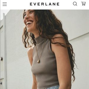 Everlane Ribbed Mockneck Tank